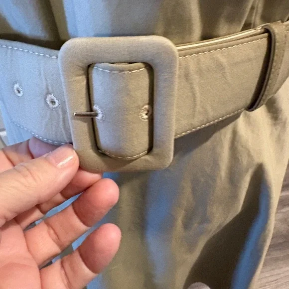 Brooks Brothers 346 Khaki Belted A Line Career Wear MIDI Dress Size 12 - Picture 9 of 9